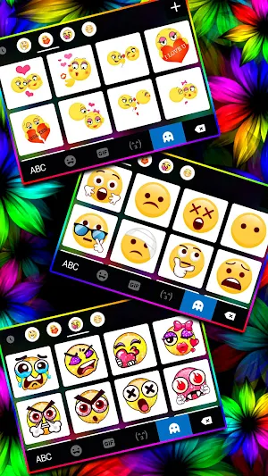 Neon Sunflowers Keyboard Background Screenshot 3