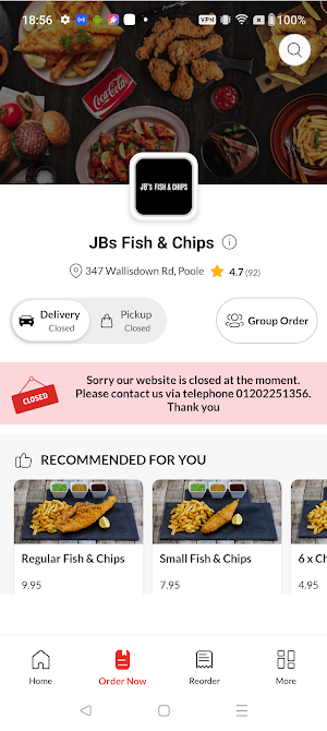 JBs Fish & Chips Screenshot 1