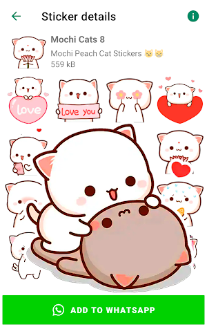 Mochi Cat Stickers for WhatsAp Screenshot 2