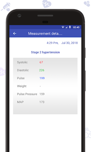 Blood Pressure Chart Log Screenshot 3