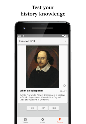 Historical Calendar - Today in History & Quiz Screenshot 2