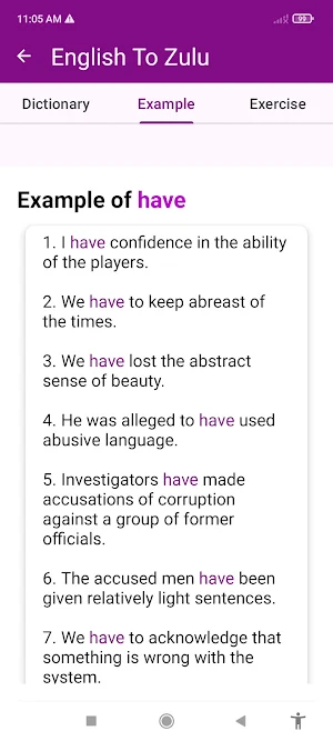 English To Zulu Dictionary Screenshot 2