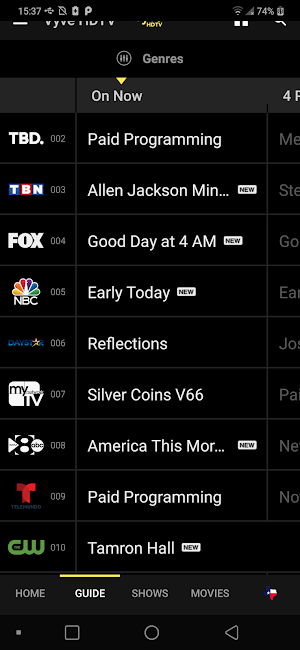 Vyve HDTV Service Screenshot 1