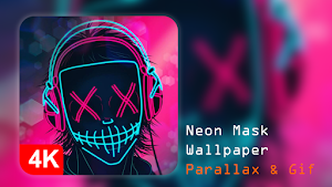 Neon Mask Wallpaper Parallax Screenshot 0