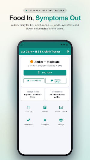 Gut Diary: IBS Food Tracker Screenshot 0