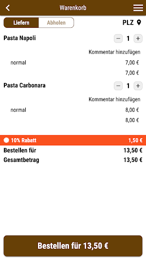 Rocca Pizza Pasta Screenshot 1