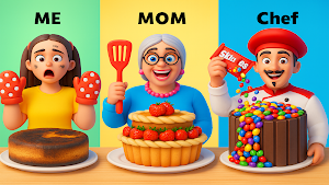 Me vs my Mom cooking CHALLENGE Screenshot 1