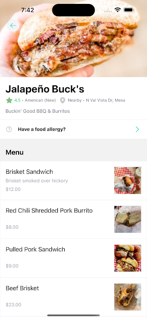 Deliveroo Clone Screenshot 1