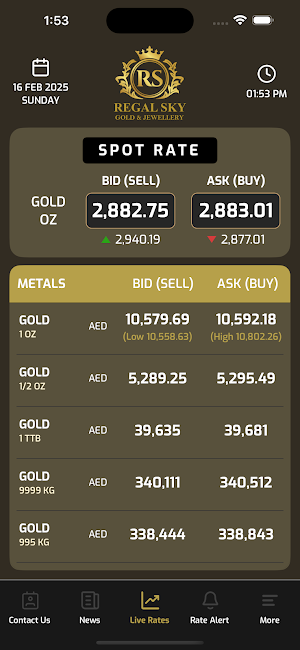 Regal Sky Gold and Diamond Screenshot 1