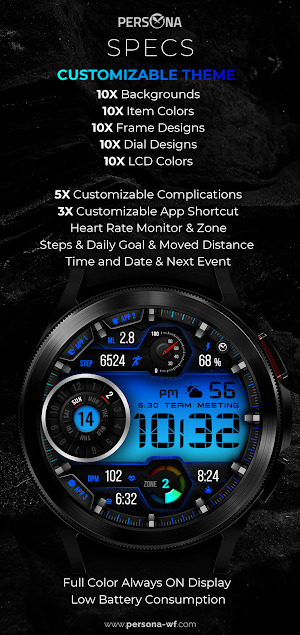 PER012 - Sera Watch Face Screenshot 1