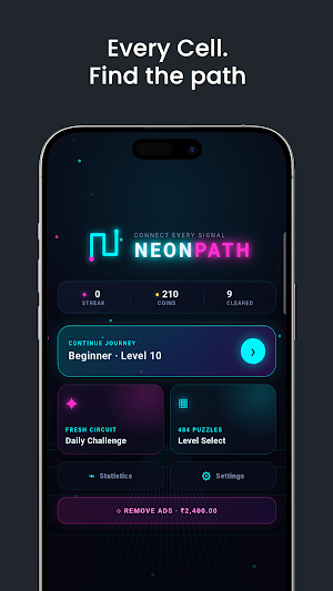 NeonPath: Connect Numbers Screenshot 2