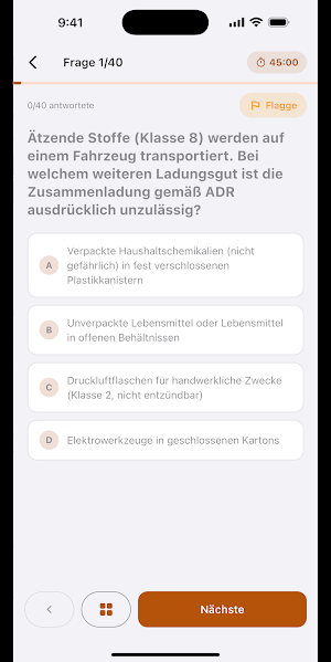 Gefahrgut ADR Auffrischung Screenshot 2