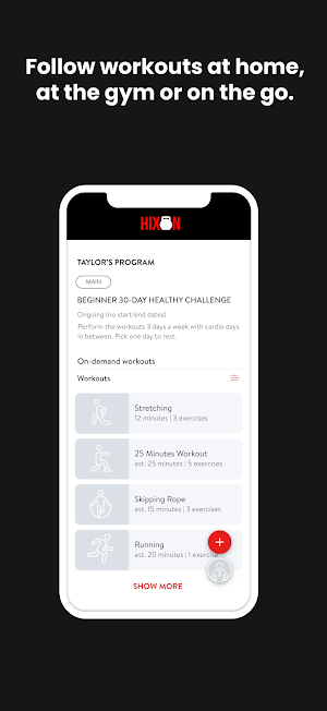 Hixon Fitness Screenshot 2