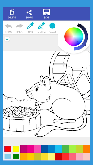 Cute Hamster Coloring Book Screenshot 1