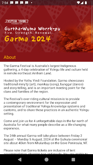 Garma Festival Screenshot 1