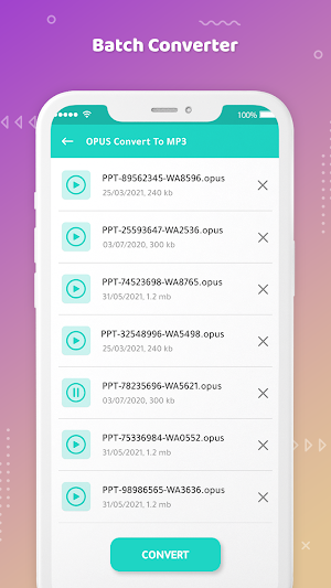 Opus to Mp3 Converter for WhatsApp Audio Screenshot 1