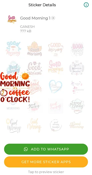 Good Morning Stickers for WA Screenshot 3