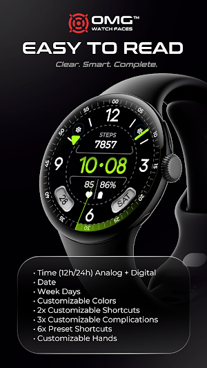 Minimal Watch Face OMG 381 Screenshot 1