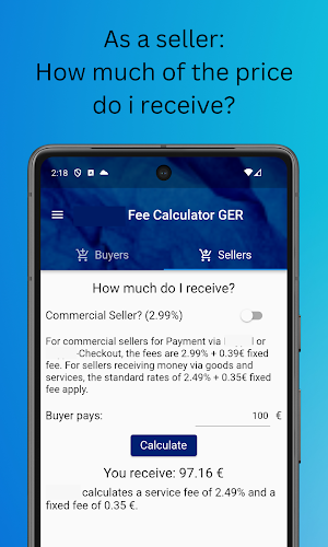 Fee Calculator Screenshot 0