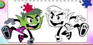 Teen Titans Coloring book Hero Screenshot 0