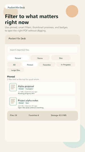 Pocket File Desk Screenshot 1