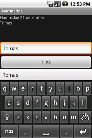 Namnsdag Screenshot 1