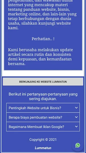 Panduan Membuat Website Bisnis Online Lummatun Screenshot 3