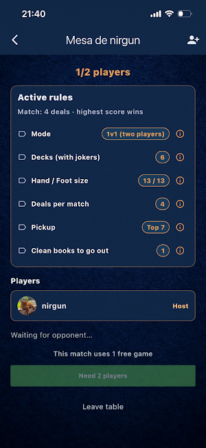 Hand and Foot Screenshot 3