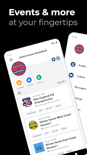 Select Events Basketball Screenshot 0