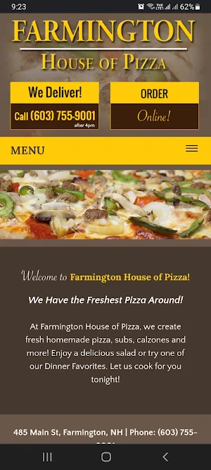 Farmington House of Pizza Screenshot 1