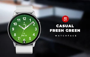 Casual Fresh Green Watch Face Screenshot 0