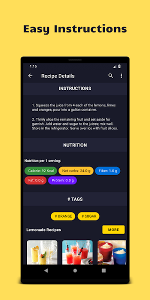 Lemonade: Lemon Juice, Lemon Soda Mixed Recipes Screenshot 3