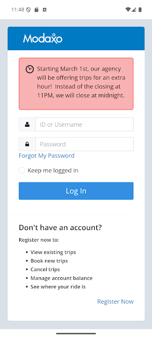 Passenger Portal by Momentm Screenshot 2