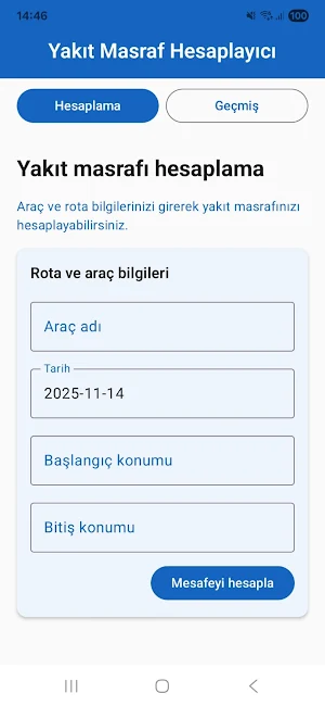 Yakıt Masraf Hesaplayıcı Screenshot 2