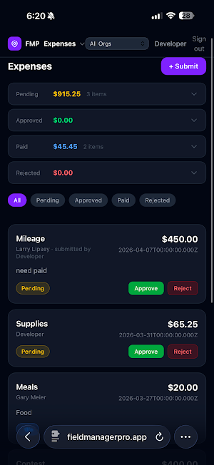 Field Manager Pro App Screenshot 1