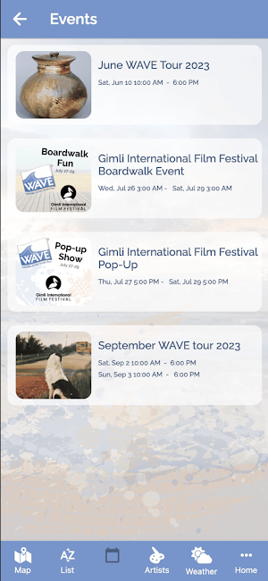 Interlake Wave Artists Tour Screenshot 3