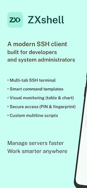 ZXshell - SSH Terminal Screenshot 0