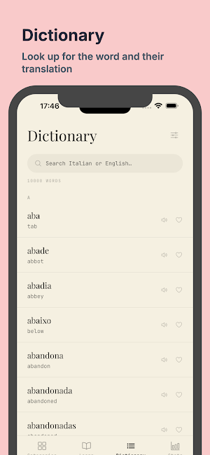 Italian Vocabulary Screenshot 3