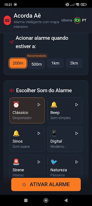 Acorda Aê - Alarme proximidade Screenshot 2
