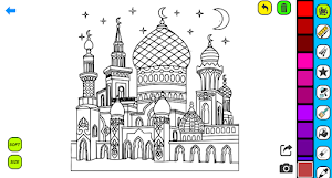 Mosque Coloring Pages Screenshot 1