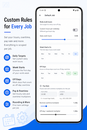 Hours Tracker - Time Clock Screenshot 3