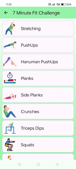 7  Minute Fit Challenge Screenshot 2