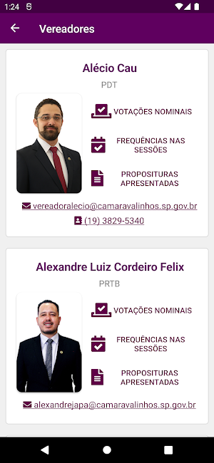 Câmara Municipal de Valinhos Screenshot 1