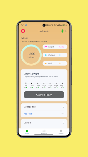 CalCount : Track Meals Screenshot 0