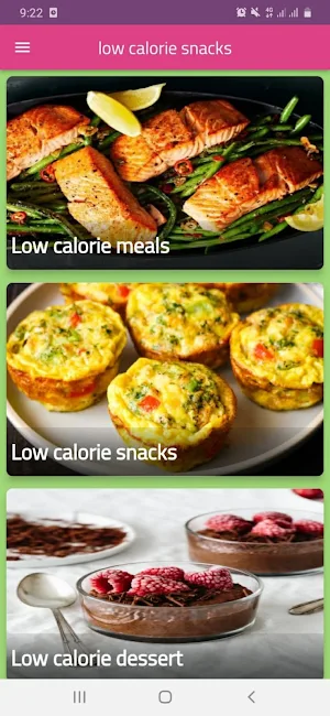 Low calorie snacks Screenshot 1