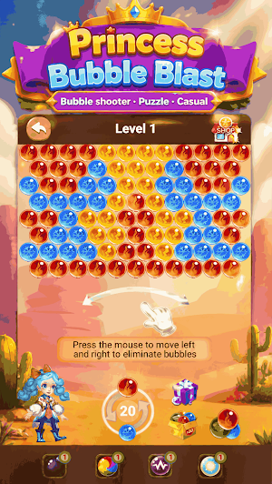 Princess Bubble Blast Screenshot 1