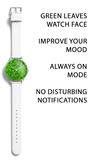 Green Leaves Watch Face Screenshot 2