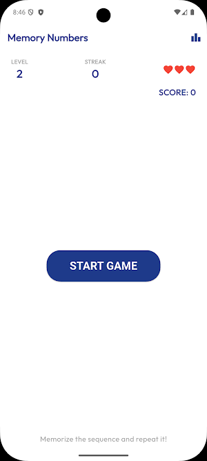 Memory Number Sequence screenshot 1