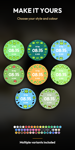 Kawaii Frogs – Watch Face Screenshot 1