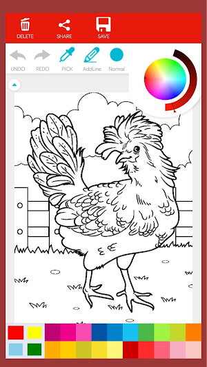 Chicken Coloring Book Screenshot 2